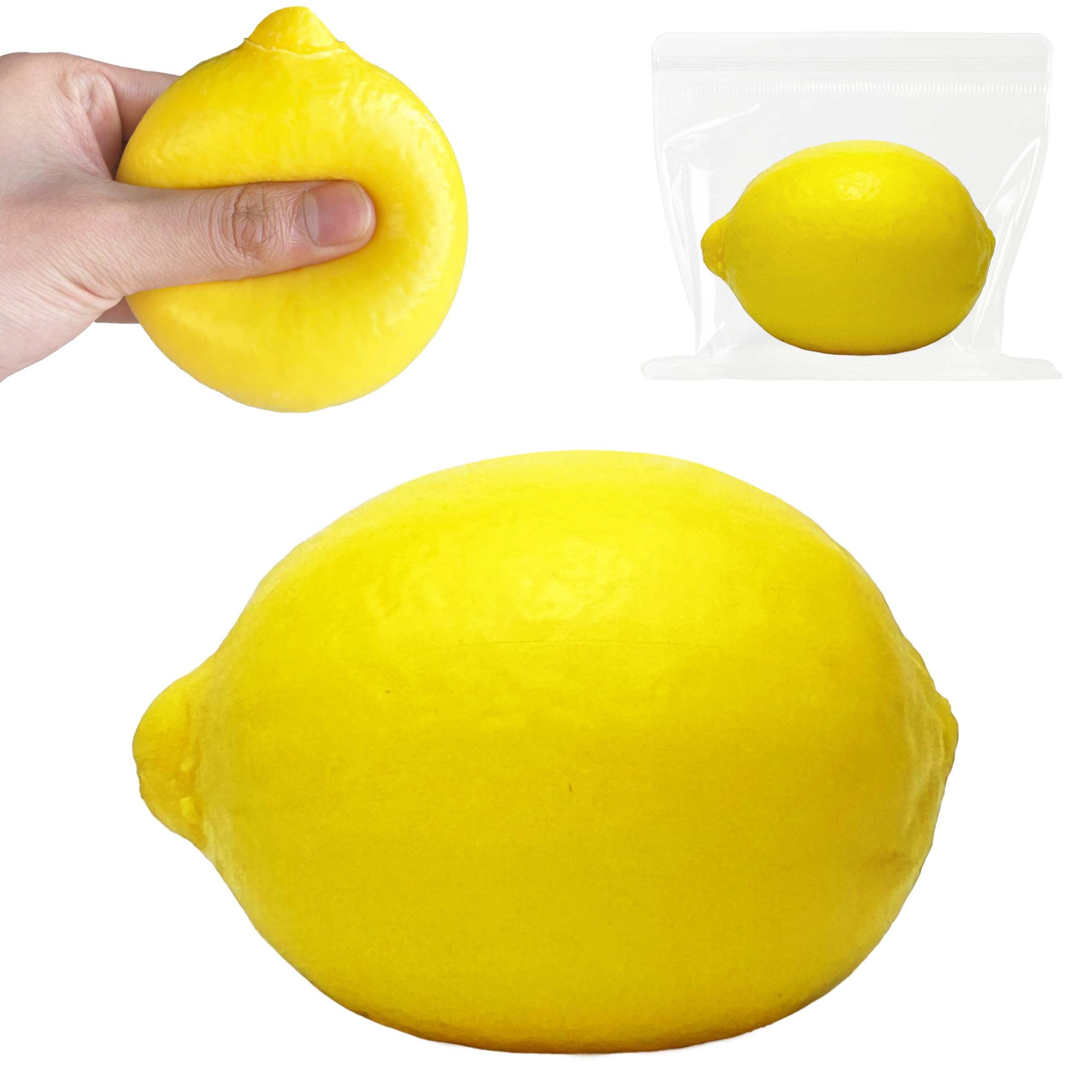 Photo 1 of ZTATU Fruit Taba Squishy Fidget Toys for Kids - Realistic Lemon Stress Balls for Adults & Kids Fairly soft Sensory Squish Ball - Stress Relief Toy for Office - Birthday, Christmas, Easter Party Favors