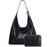 Missnine Hobo Bags Purses for Women, Soft Shoulder Bag Vegan Leather Tote Crossbody Purse Ladies Slouchy Handbag with Pouch
