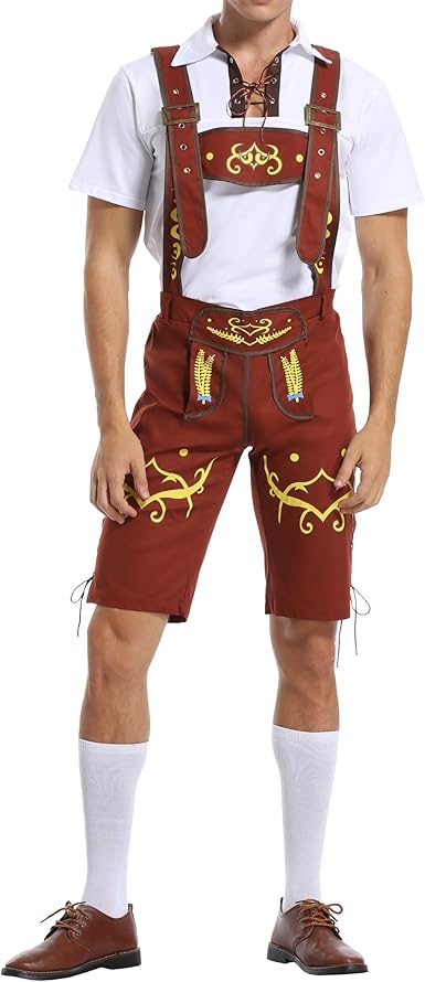 Amazon Co Jp Cosgarden ドイツ ビール祭り Oktoberfest ビール服 ハロウィン コスチューム 伝統的 民族服装 コスプレ仮装 男性用 クリスマス カーニバル 学園祭 イベント パーティー 演劇 文化祭 ブラウン M ホビー 通販