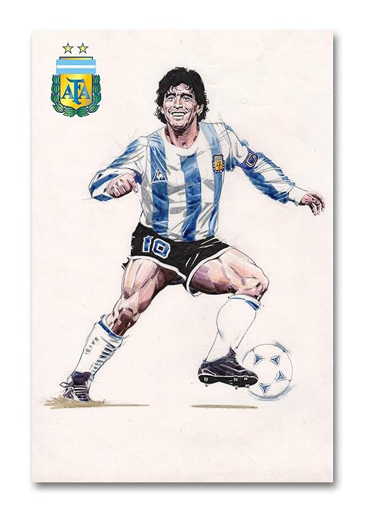 Buy Tamatina Football Sticker Posters | Matte Vinyl Stickers | Maradona