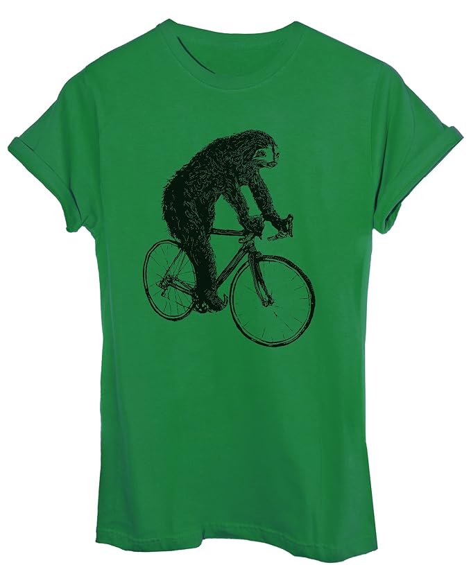 iMage T-Shirt Bradipo Radfahren Vintag-Lustig
