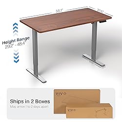 VIVO Electric 55 x 28 in Standing Desk, Memory