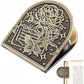 CRASPIRE Travelers Note Book Clip Alloy Vintage Flower Butterfly Theme Metal Antique Bronze Decorative Journal Page Binder Clips for TN Travelers Art Journaling Reading Decoration Accessories