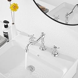 GGStudy Two Handles Three Holes Faucet 8-16 inch