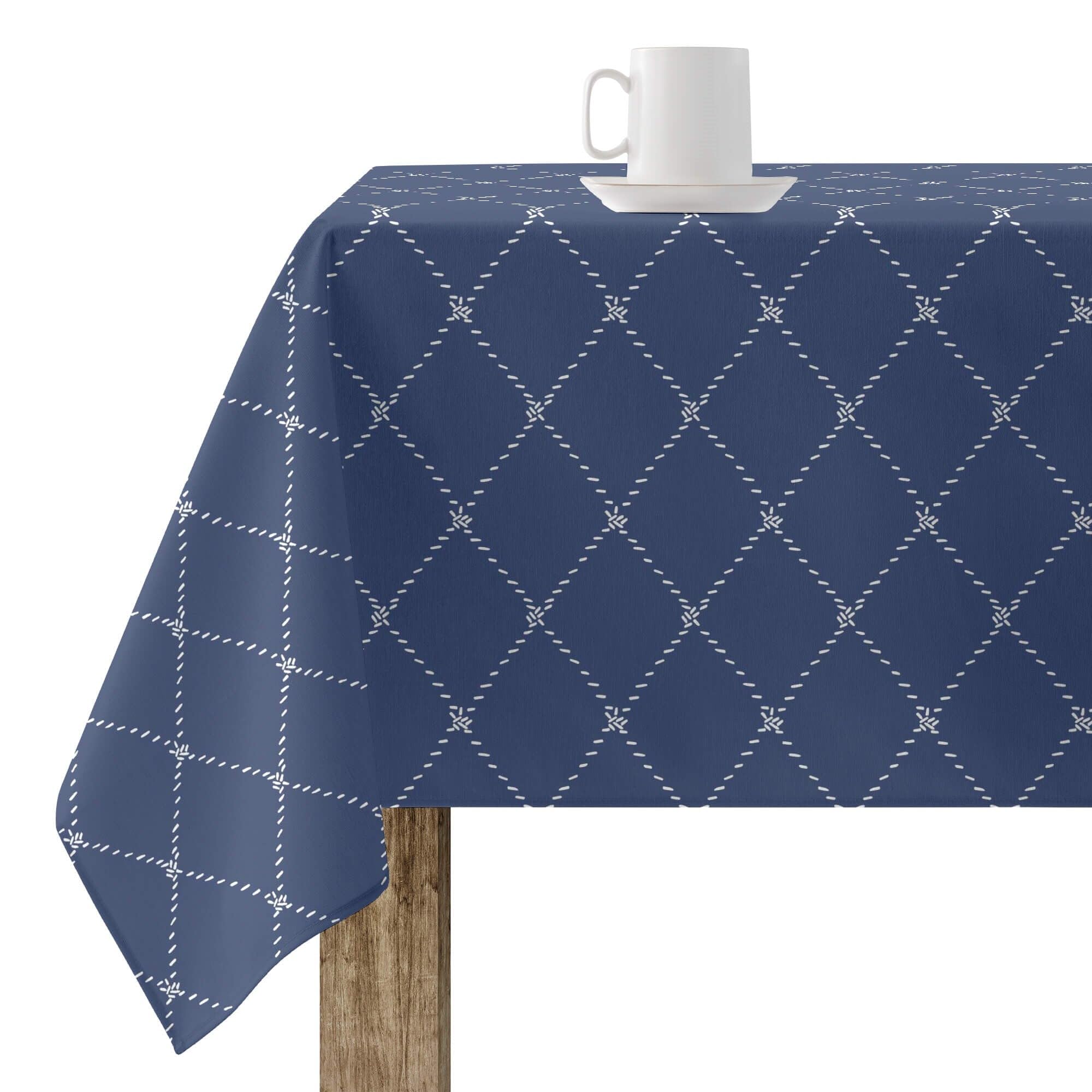 BELUM | Stain Resistant Tablecloth Size 200 x 155 cm - Extra Soft Touch Tablecloth Colour Multicolor - Tablecloth Fabric 100% Organic Cotton Model T03