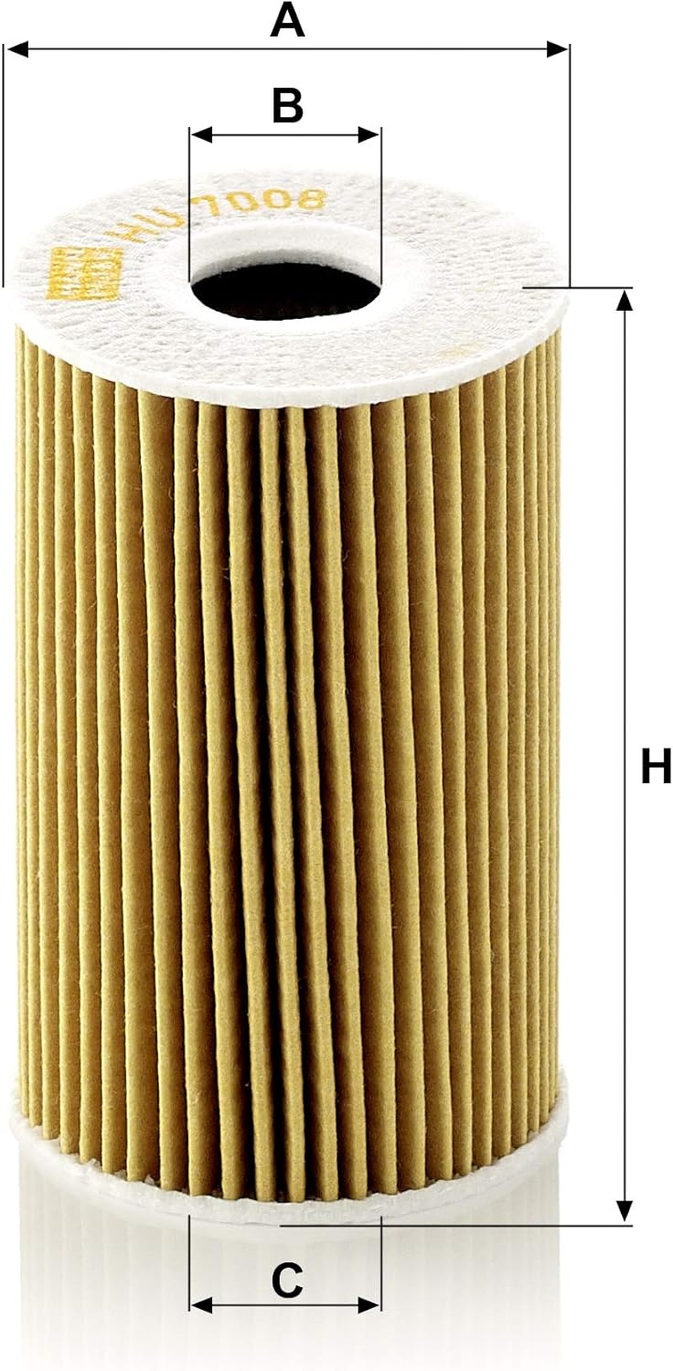 MANN-FILTER HU 7008 z Oil Filter - for Cars + Transporters, Yellow, 5 L - Image 3