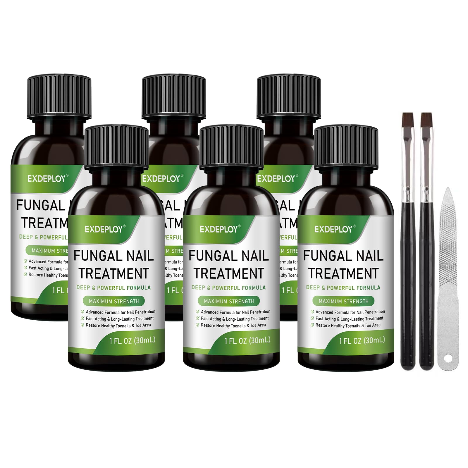 6 Pack Toenail Fungus Treatment Extra Strength with 25% Undecylenic Acid for Toenails and Fingernails with Natural Oils for Thick, Damaged & Nails foot fungus treatment extra strength