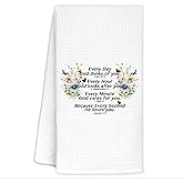 CIOJUNE Floral Christian Kitchen Towels, Inspirational Bible Verses Dish Tea Towels for Kitchen Decor, Religious Decor Hand Towels for Bathroom Decor, Christian Gifts for Women, 16x24 Inch