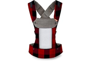 Beco 8 Hybrid Newborn to Toddler Carrier (7-45lbs) - All in 1 Mesh Toddler Carrier - Baby Carrier Backpack, Front and Hip Carrier with Adjustable Seat - Cooling Ergonomic Carrier (Buffalo Plaid)