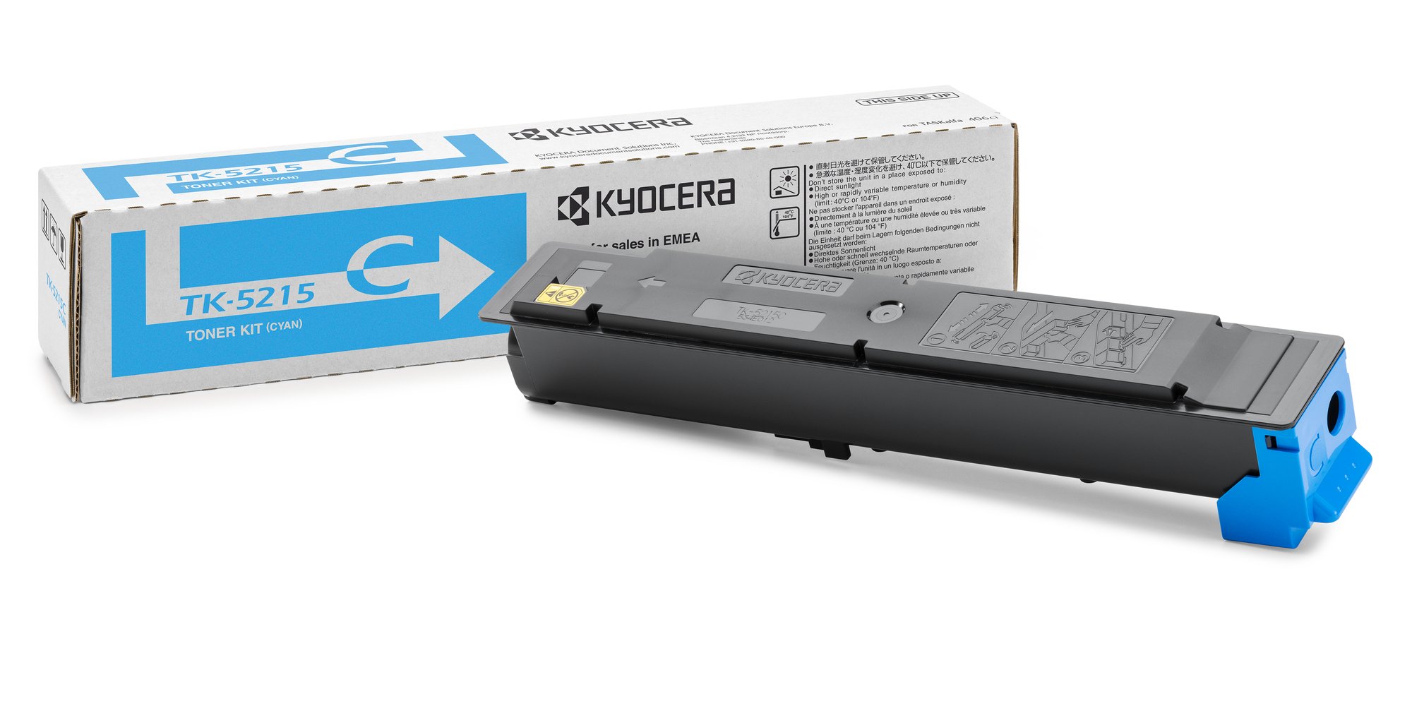 Kyocera TK-5215C Toner Cyan, 15.000 Pages, Original Premium Printer Cartridge 1T02R6CNL0 for TASKalfa 406ci