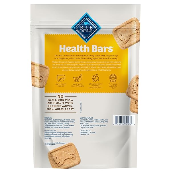BLUE BUFFALO HEALTH BARS FOR DOGS, BANANA YOGURT, 16-OUNCE BAGS