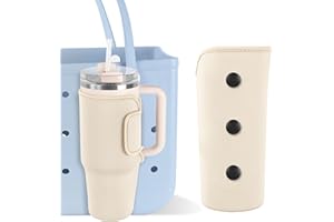 NBOOCUP Bogg Bag Accessories, Cup Holder for Stanley Compatible with Bogg Bag, Cup Holder Accessories for Bogg Bag, Drink Holder Compatible with Bogg Bag/Simply Southern Beach Tote Bag (White)