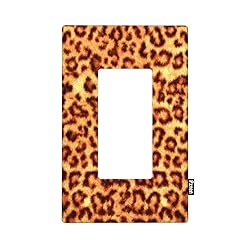 Pznen Leopard Print Rocker Switch Plate Covers