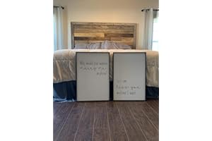 WEIAMAOYI Why Would You Wanna Marry me for anyhow? Rustic Wood Sign - Kiss You Anytime I Want Home Decor for Farmhouse Bedroom Walls, Kitchen - Wedding Gift, 16x20inch 2 Pack