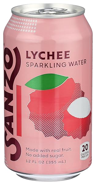SANZO LYCHEE SPARKLING WATER, 12 FZ
