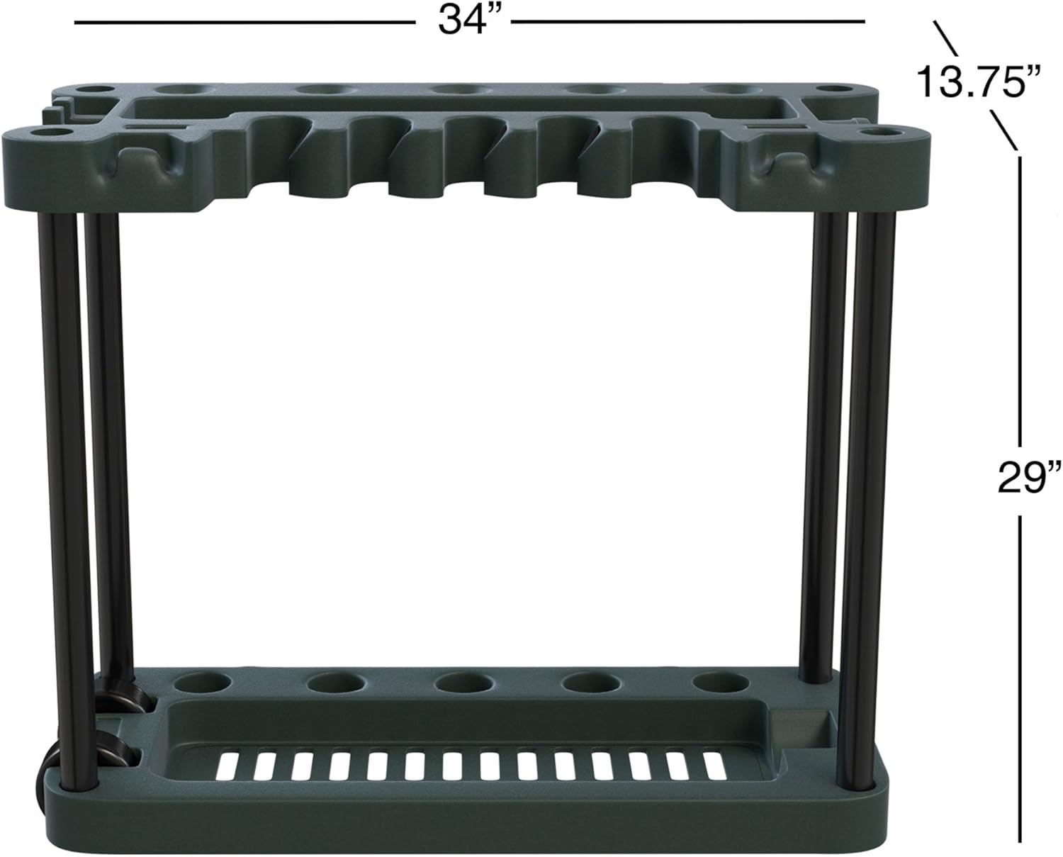 Stalwart Garden Tool Organizer – Portable Rolling Utility Rack with Wheels Holds 40 Yard Tools – Garage Organizers and Storage Home Essentials : Garden & Outdoor