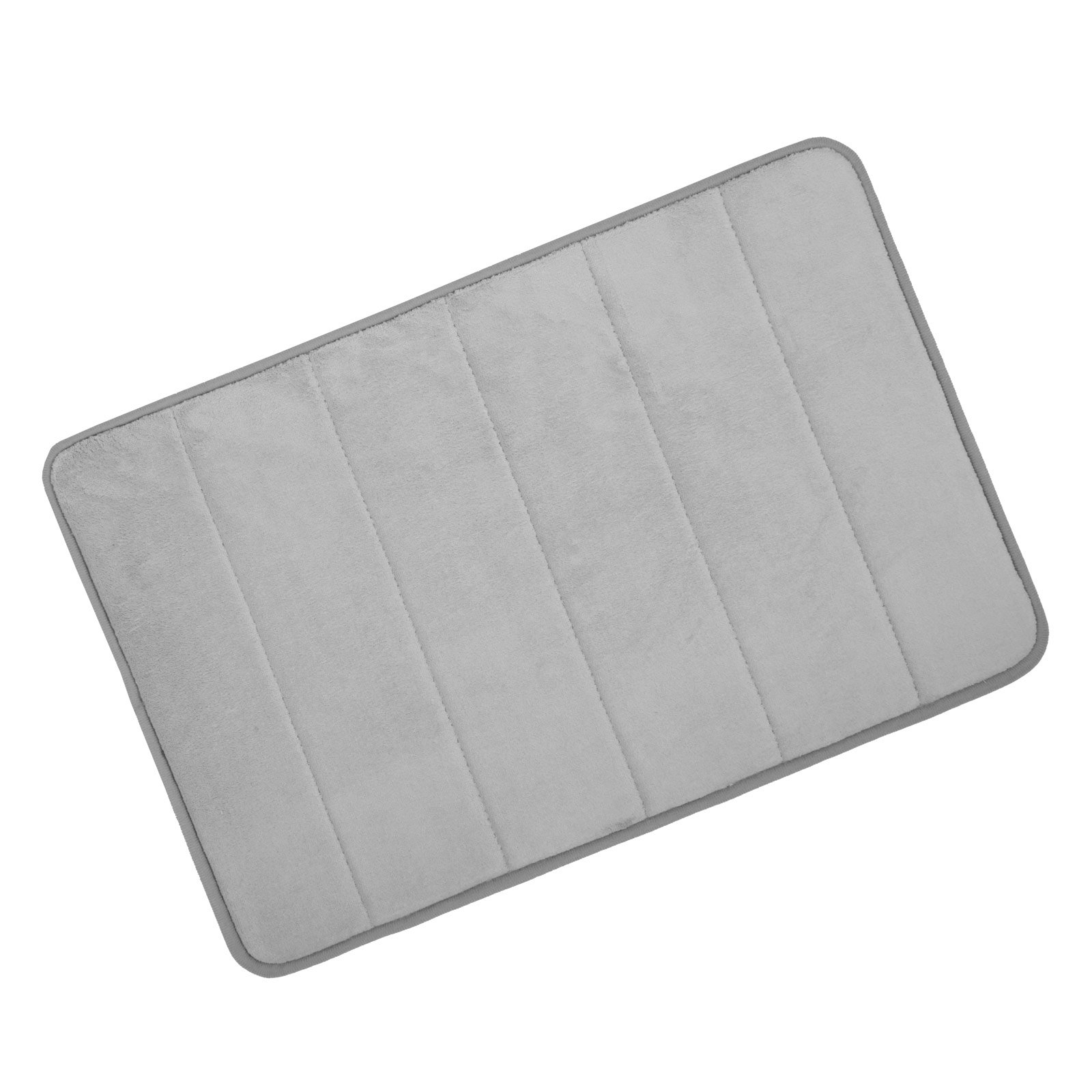 Microfibre Memory Foam Bathroom Bath Mat With Non Slip Back 50x80cm (Grey)
