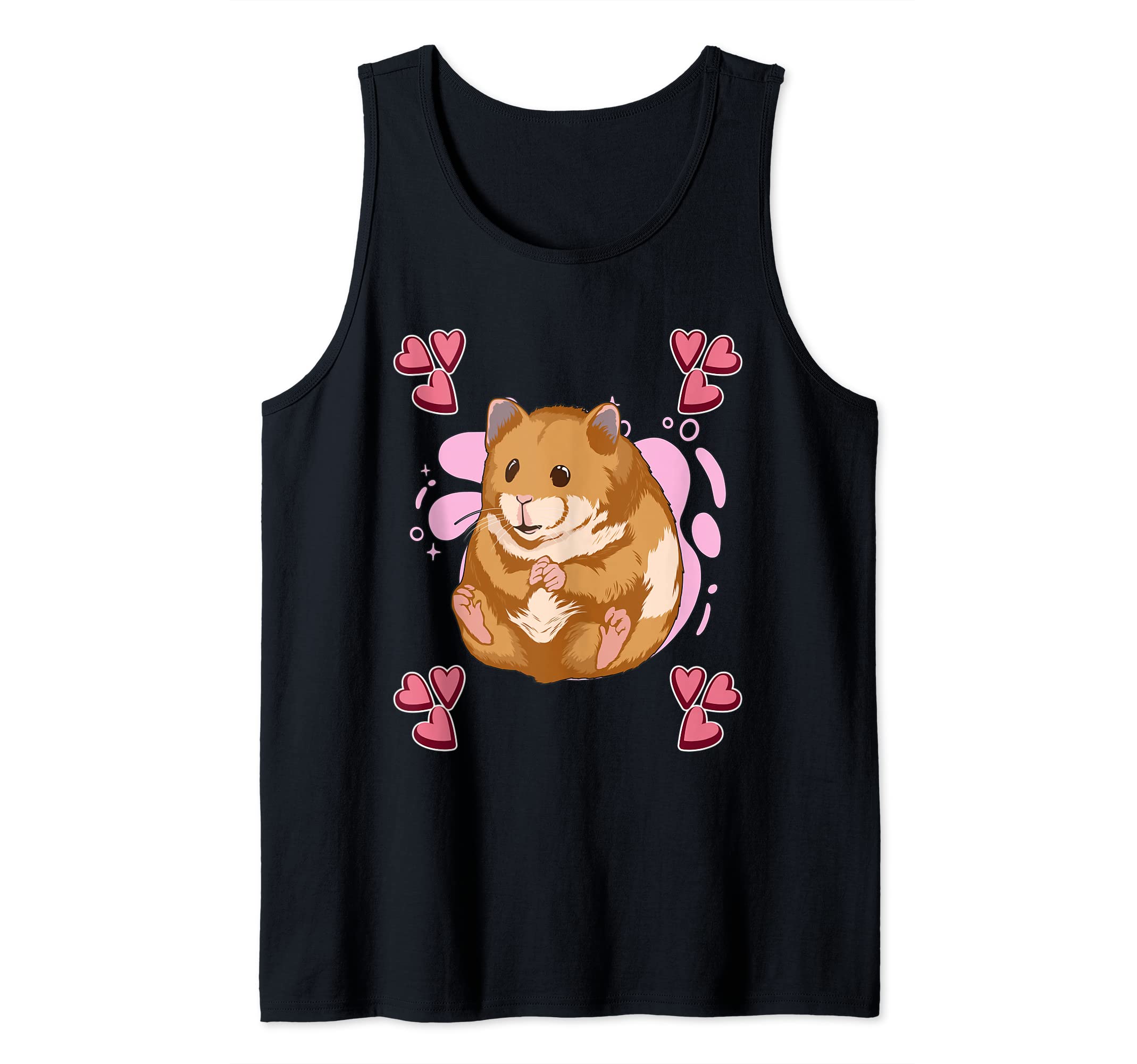 Hammy Pink Heart Design Hamster Tank Top