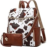 Makes Backpack Purse for Women PU Leather Travel Satchel Handbag Convertible Design Bag with Purse 2 Piece