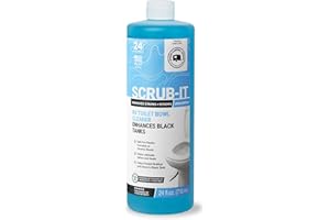 Unique Scrub-It RV Toilet Bowl Cleaner Liquid - Helps Remove Stink, Stains and Debris - Safe on All Toilet Types (24 oz)