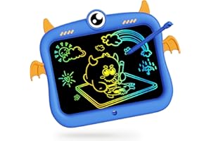 TEKFUN Toddler Toys Drawing Pad for Kids, 8.5inch Kids Travel Essentials Doodle Board, Colorful Writing Tablet for Kids, Mess Free Coloring for Toddlers Ages 3 4 5 6 7 8 Boys - Blue