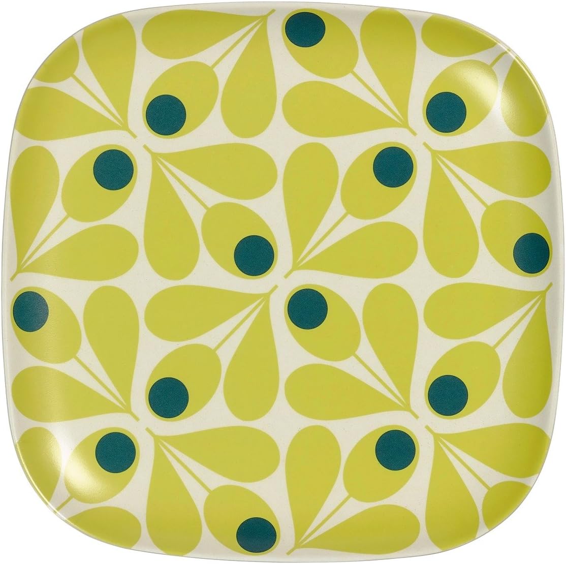 Orla Kiely | Acorn Spot | Bamboo Side Plate | Elderflower | Ideal for Picnics