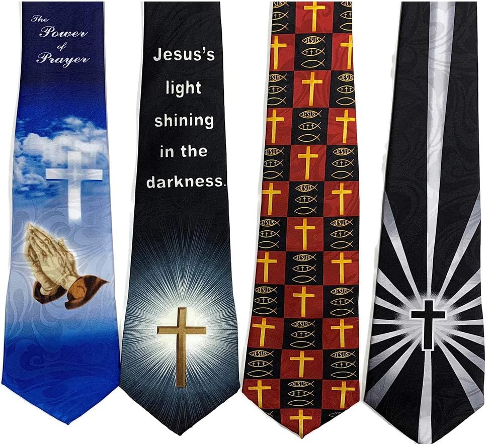 Steven Harris Pack Of 4 Mens Christian Religious Neckties