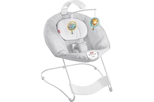 Fisher-Price See & Soothe Deluxe Bouncer - Hearthstone, soothing baby seat for infants and newborns
