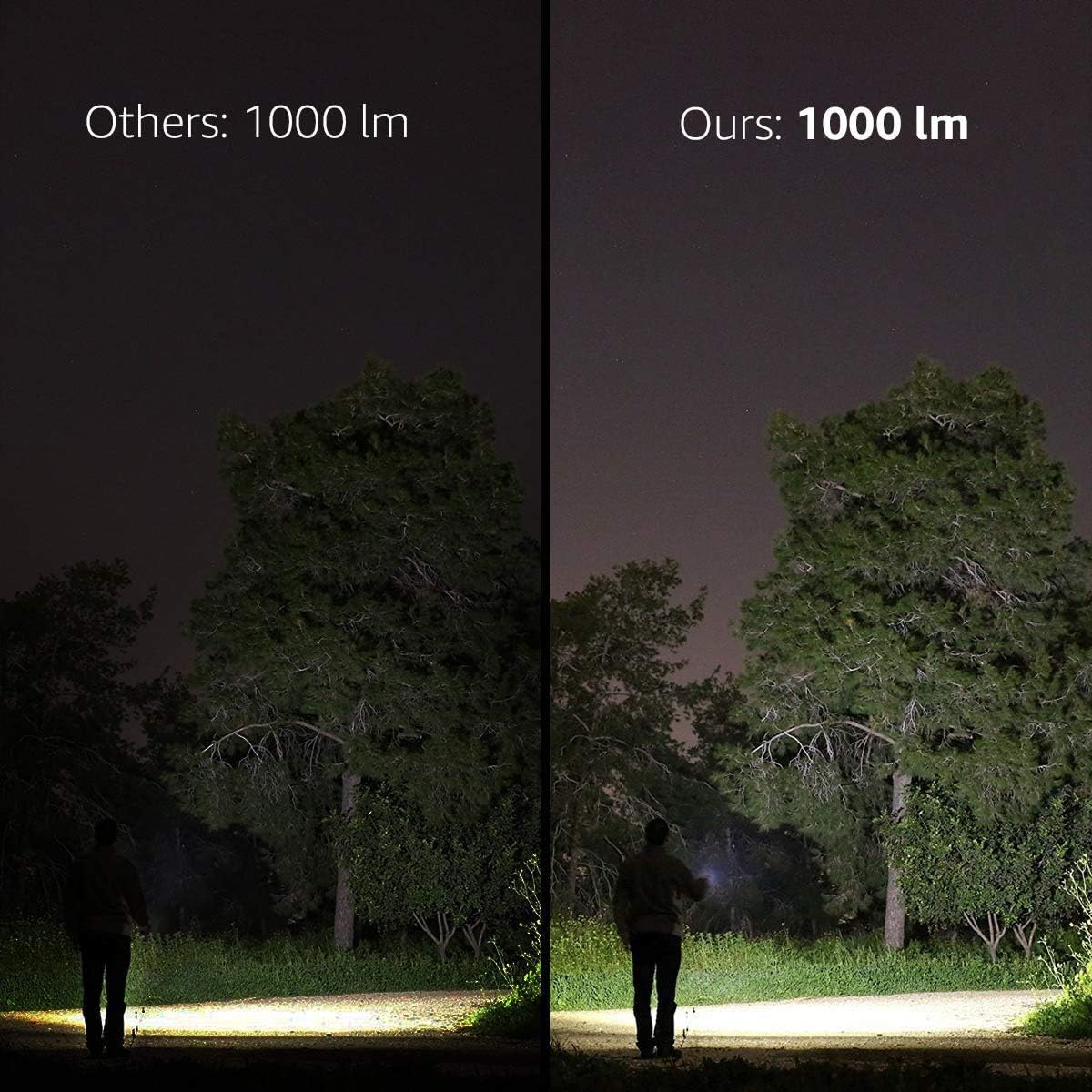 LE Rechargeable LED Flashlight, Zoomable Tactical Torch, 1000 Lumens Super Bright, IPX7 Waterproof, 5 Lighting Modes, Portable Handheld Flashlights for Camping, Running, Dog Walking and Emergency - - 