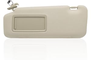 NHILES Left Driver Sun Visor Compatible with Mazda CX-9 2010-2015 Sun Visor Replacement Number TD11-69-320C-75 TD12-69-320C-75 Color:Beige
