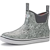 SUREWAY Men's Deck Boots Professional Non-Slip Fishing & Ankle Boating Boot Waterproof Rain Boots, Lightweight Neoprene Rubber Deck Boots