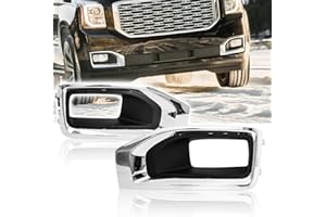 AMSPRAC Fog Light Covers,Front Bumper Fog Lamps Bezel Cover Trim,Fog Light Covers Replacement fit for GMC Yukon,Yukon XL,2015
