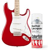 ColorTone Guitar Lacquer Spray, Torino Red, Fender Classic Color | Opaque Nitrocellulose Lacquer, Torino Red Matches Eric Clapton Signature Fender, Halfway Between Hot Rod and Dakota Red