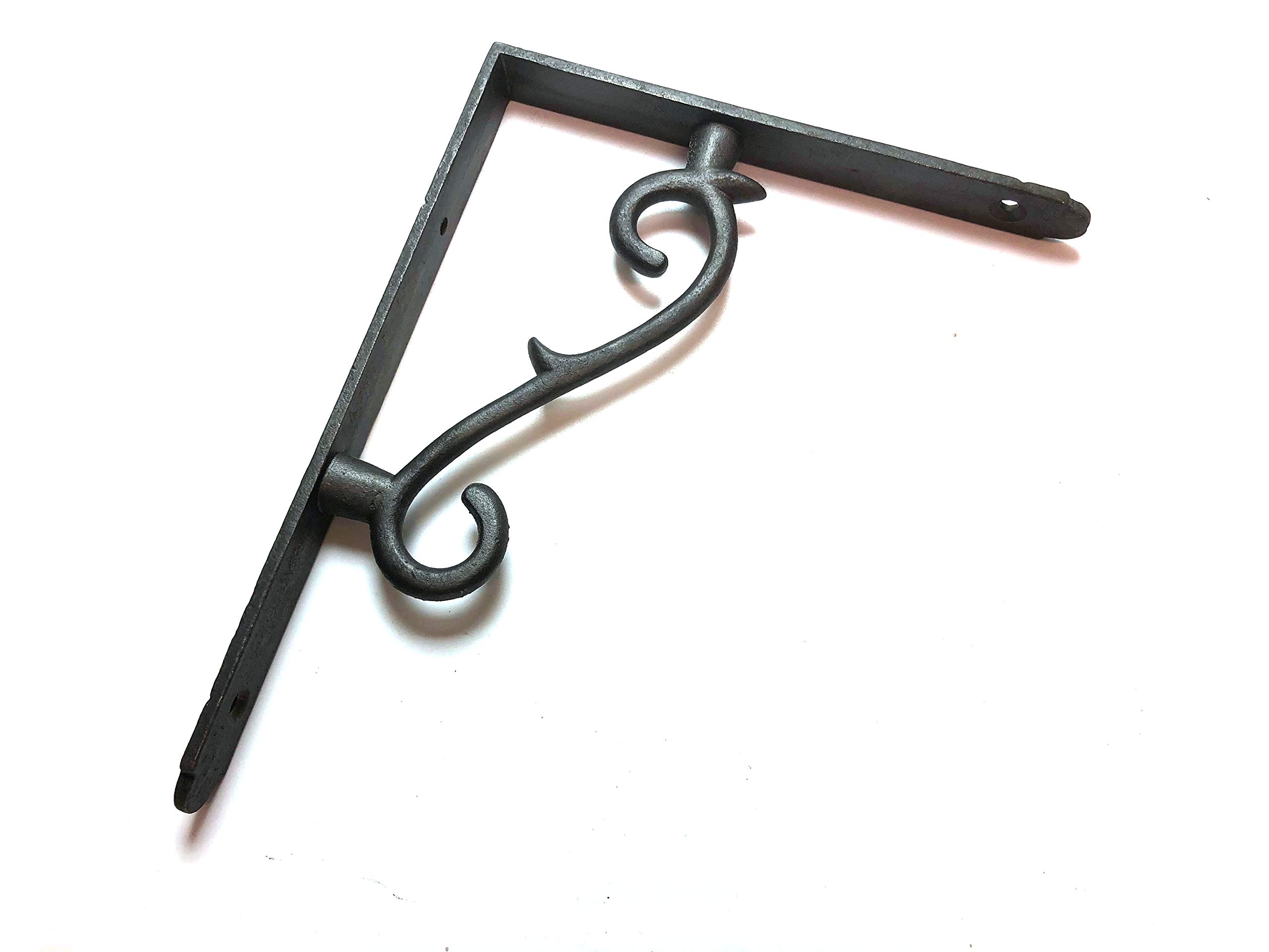 Shelf Bracket Thorn Cast Antique Iron 175mm x 135mm (Pair of Brackets)