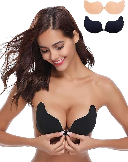 Reggiseno Invisibile In Silicone Adesivo - Push Up, Senza Spalline E Senza Schiena - Riutilizzabile E Traspirante Per Abiti Scollati