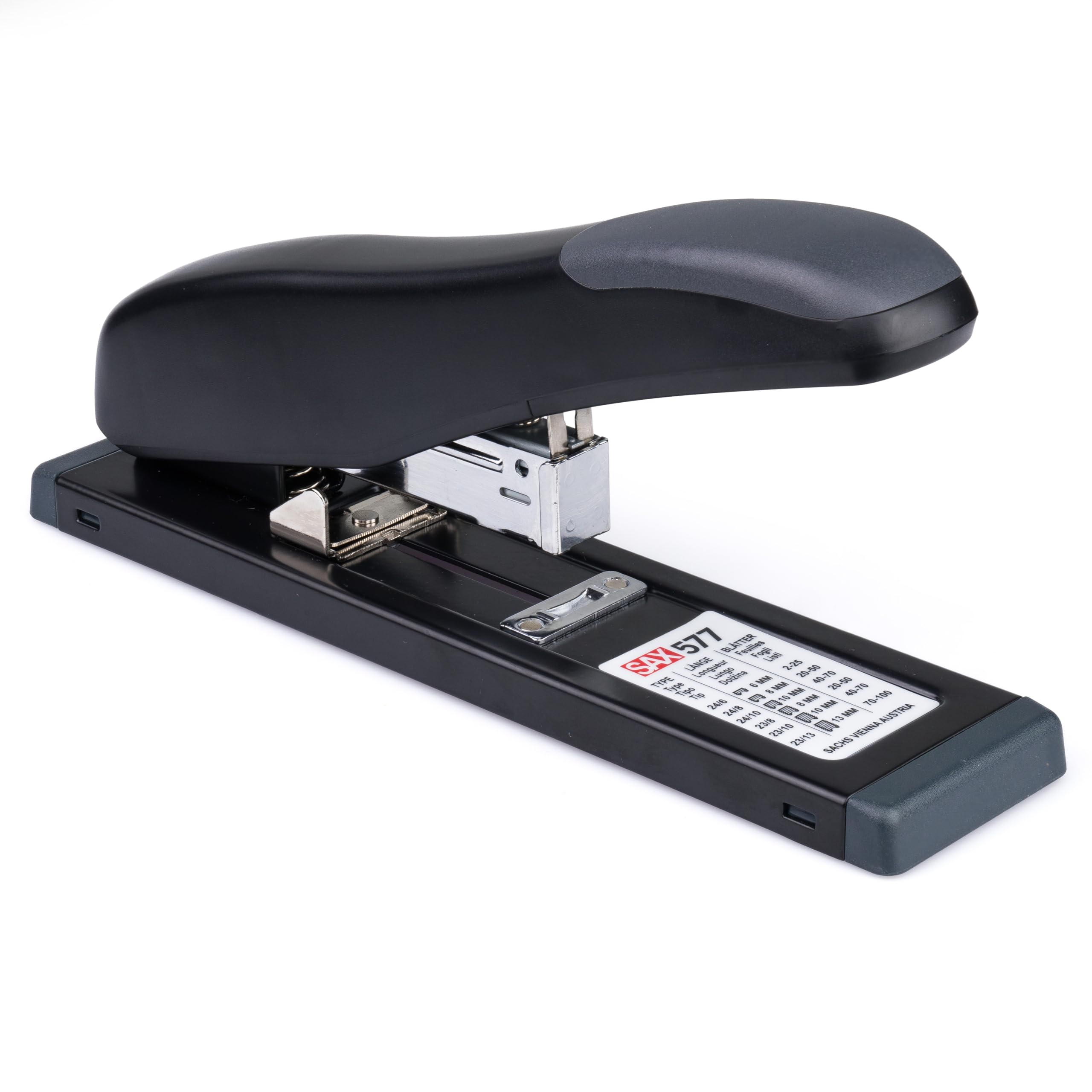 SAX Strong Stapler for 23/10 Staples for 100 Sheets Maximum Depth 55 mm Closed Stapling Robust and Sturdy Material Stylish and Modern Design