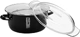 Premier 5 Litre Deep Fryer with Pyrex Lid Black Enamel on Steel 33x27x16cm view 7