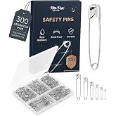 Mr. Pen- Safety Pins, 300 Pack, Small &amp; Large Sizes, Nickel Plated Steel | Silver, Small and Large Safety Pins Bulk for Clothes, Sewing, Arts &amp; Craft, Rust-Resistant, Heavy Duty Strength