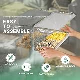 WELDUN Window Bird Feeders with 2 Water Bowls Clear Bird Feeder 24.5x10x14cm view 6