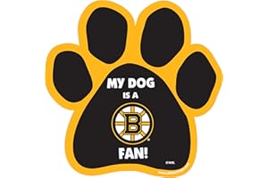 All Star Dogs NHL Boston Bruins Paw-Shaped Magnet, One Size, Black
