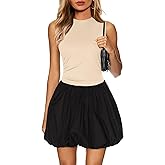 KIRUNDO Summer Bubble Dress for Women 2026 Casual Mini Spring Bodycon Cocktail Dresses Sleeveless Drop Waist Sundress Beach