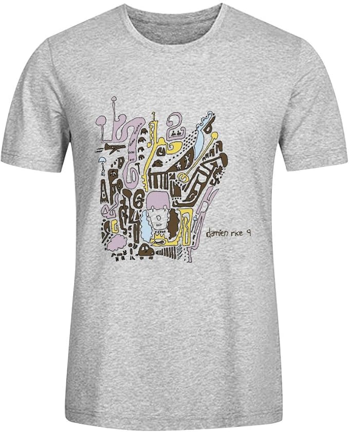 Damien Rice 9 Men's ONeck Cotton TShirt Grey