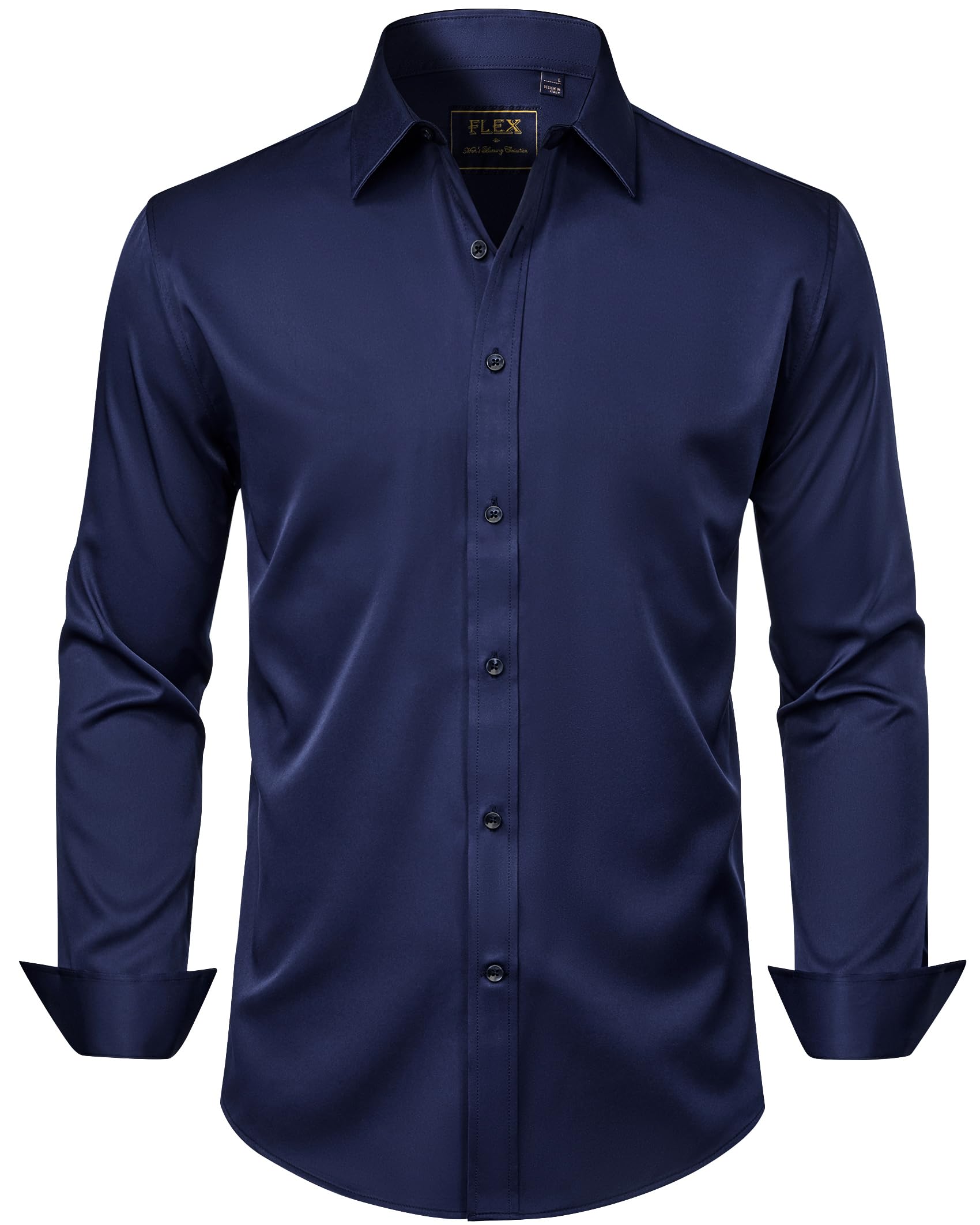 J.VER Men's Dress Shirts Solid Long Sleeve Stretch