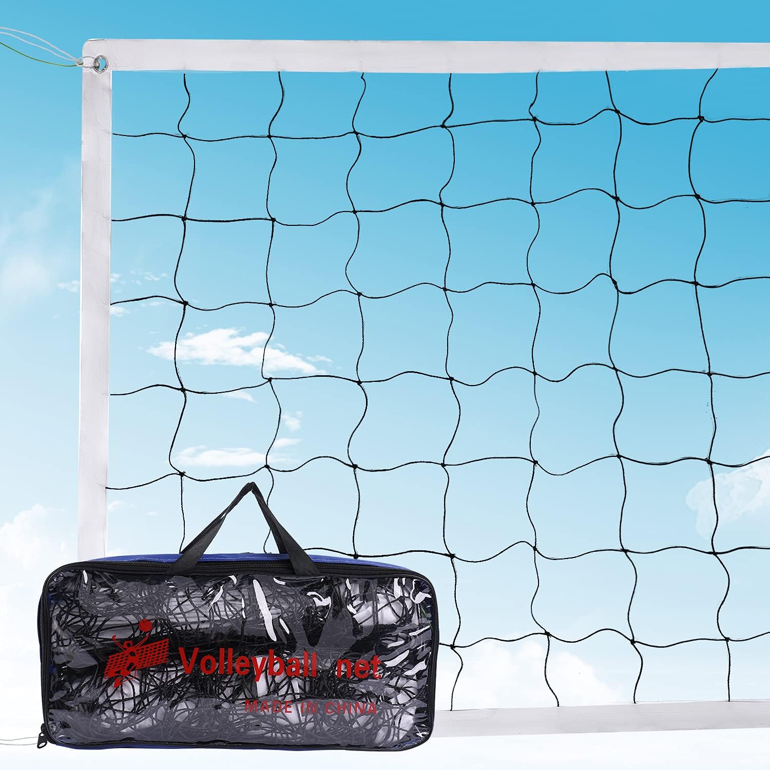 ZZICEN Backyard Volleyball Net Outdoor - Water Volleyball Net for Above Ground Pool, Beach Volleyball Net Regulation Size 32 x 3 inch for Adult Kids, Portable Four Square Volleyball Replacement Net : Sports & Outdoors