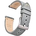 Ritche Christmas Gift Quick Release Leather Watch Band 18mm 20mm 22mm Genuine Watch Strap for Men and Women, White Elephant Gifts, Stocking Stuffers For Men