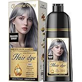Joyful Young Hair Dye Shampoo 3-in-1, Silver Gray Semi-Permanent Color Enhancing Shampoo, Color Depositing Shampoo for Women & Men, Vegan, Ammonia-Free