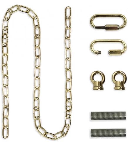 4 PCS Lighting Chain, 1 M Light Fixture Chain, Metal Chandelier Chain Extension With Connection Link Lock, Heavy Duty Hanging Lamp Fixture Pendant Ceiling Decorative Lights Kit