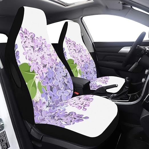 Decorative Seat Covers Purple Flowers Floral Beauty Decor