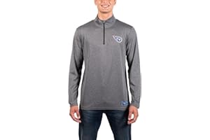 Ultra Game Adults NFL Official Super Soft Quarter Zip Long Sleeve T-Shirt