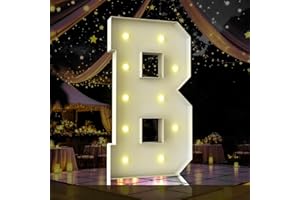 ZFUNBO 4FT Marquee Light Up Letter,Marquee Letters 4 Feet Tall, Large Led Sign for Party,Birthday Decorations,Graduation,Prom,Baby Shower(Letter B)